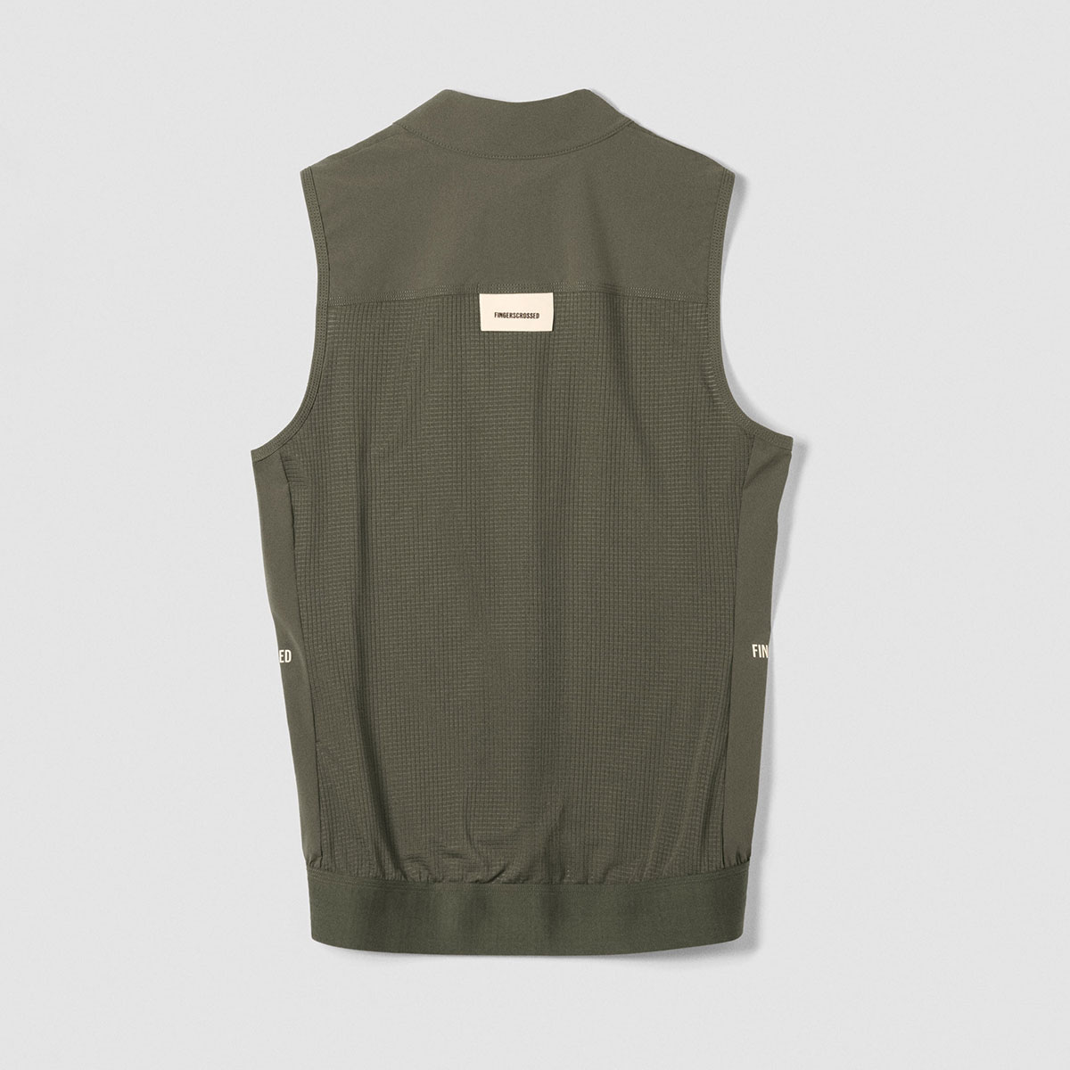 FINGERSCROSSED ##ROAD VEST WOMEN Radsport Weste Damen Windbreaker olive FINGERSCROSSED ##ROAD VEST WOMEN Radsport Weste Damen Windbreaker olive Freisteller hinten