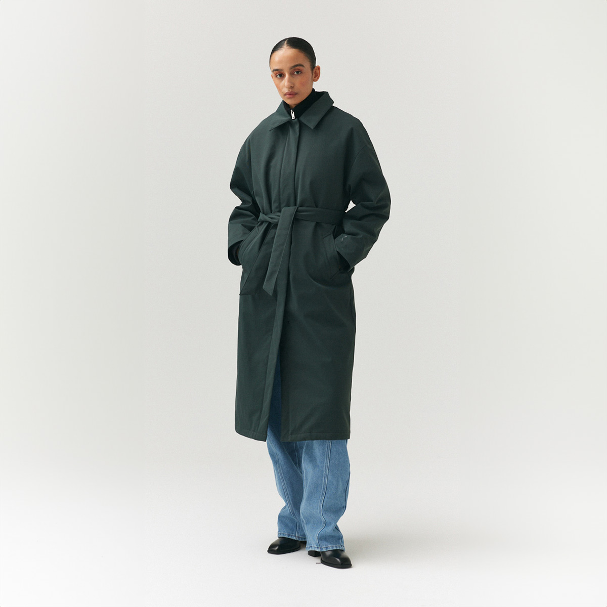 Welter Shelter Rachel G Ninspin Trench Mantel Damen Welter-Shelter_Rachel-G-NIN-SPIN-women_forest-green_02