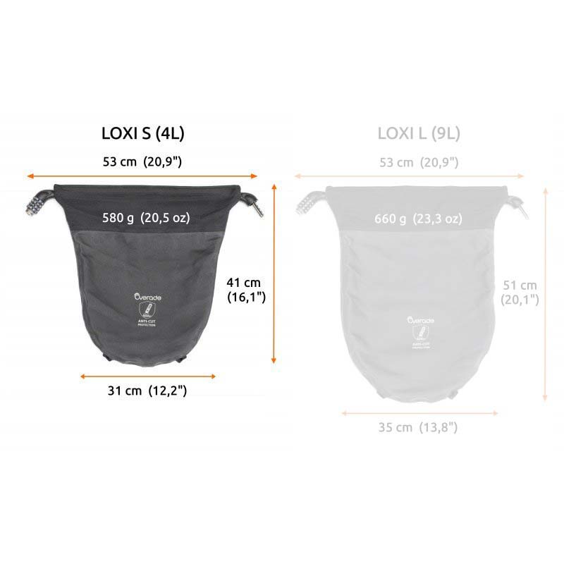Overade Loxi secure bag 4L Sichere Fahrradtasche Overade-Loxi-4L-Groessenvergleich