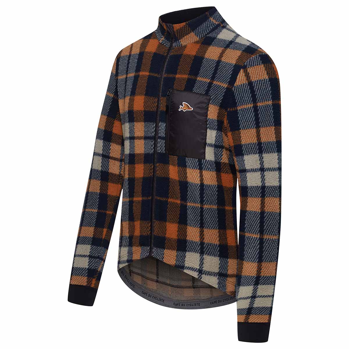 Café du Cycliste Solange Langarm Radtrikot Herren Cafe_du_Cycliste-Solange_Long_Sleeve_Mountain_Style_Gravel_Jersey-Navy_Orange-3