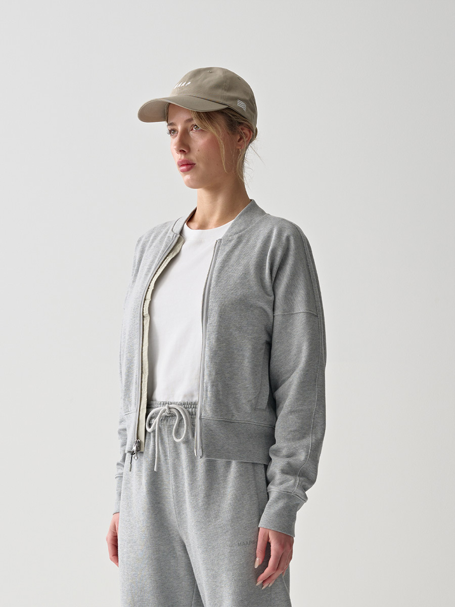 MAAP Essentials Zip Crew Sweatjacke Damen  Maap_MPWTO241224_GYML-Essentials-Zip-Crew_Grey-Marle_Aero_03