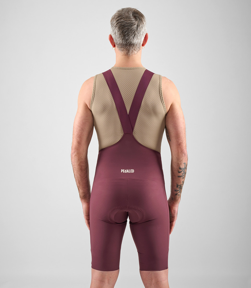 PEdALED Element Lightweight Cargo Bib Fahrradhose Herren PEdALED_ELEMENT-LTW-BIB-SHORTS-BURGUNDY_05