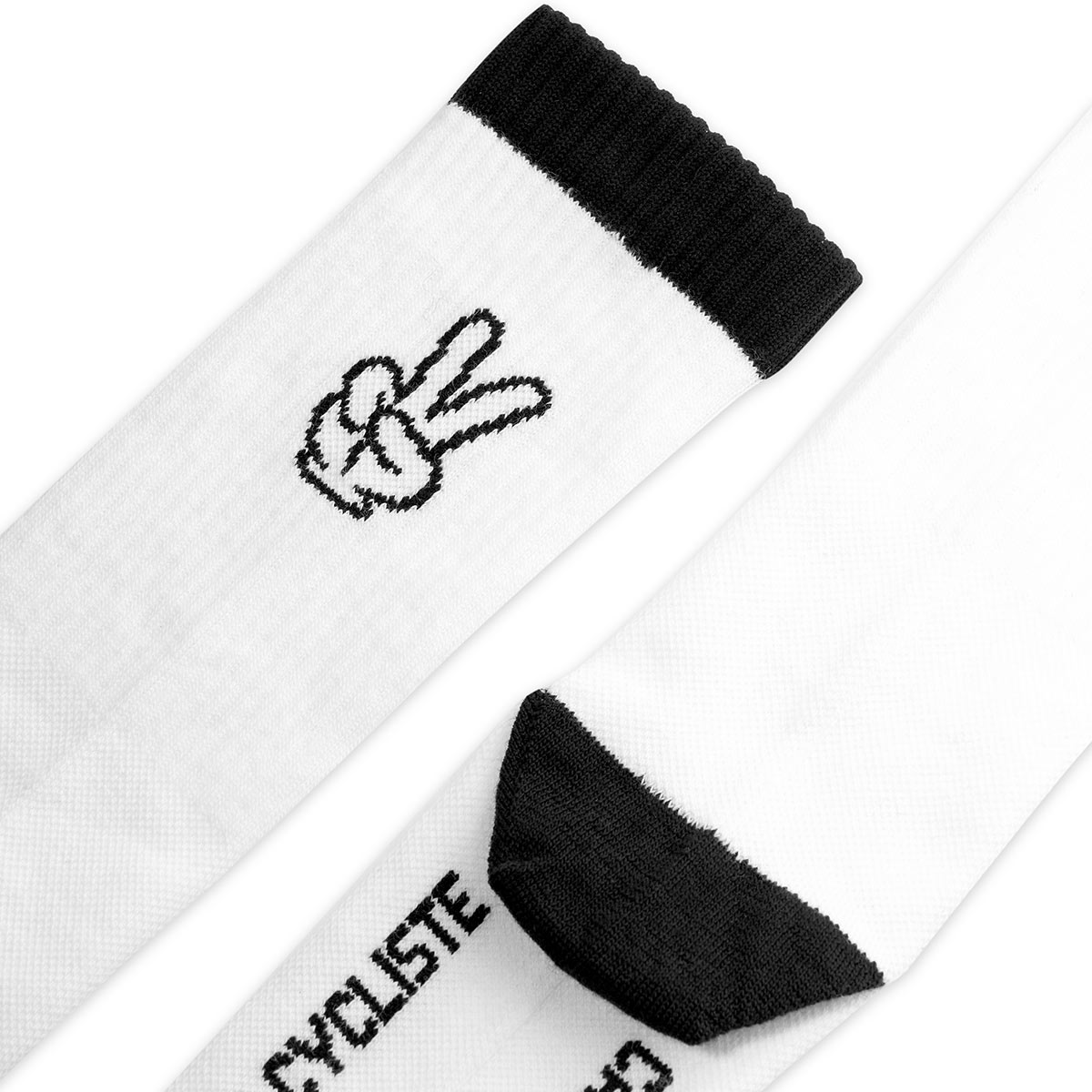 Café du Cycliste Motto Radsocken Unisex Cafe-du-Cycliste_Motto-Socks_black-white_02