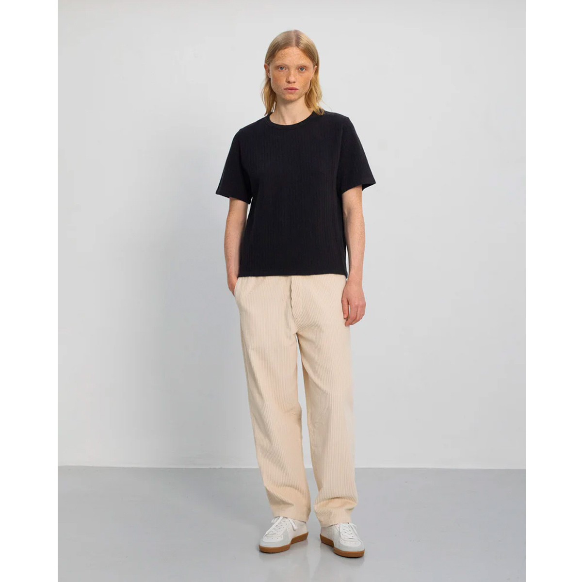 ROTHOLZ Rippstrick T-Shirt Damen Rotholz_RibbedT-ShirtOrganicCotton-MossGreen_05