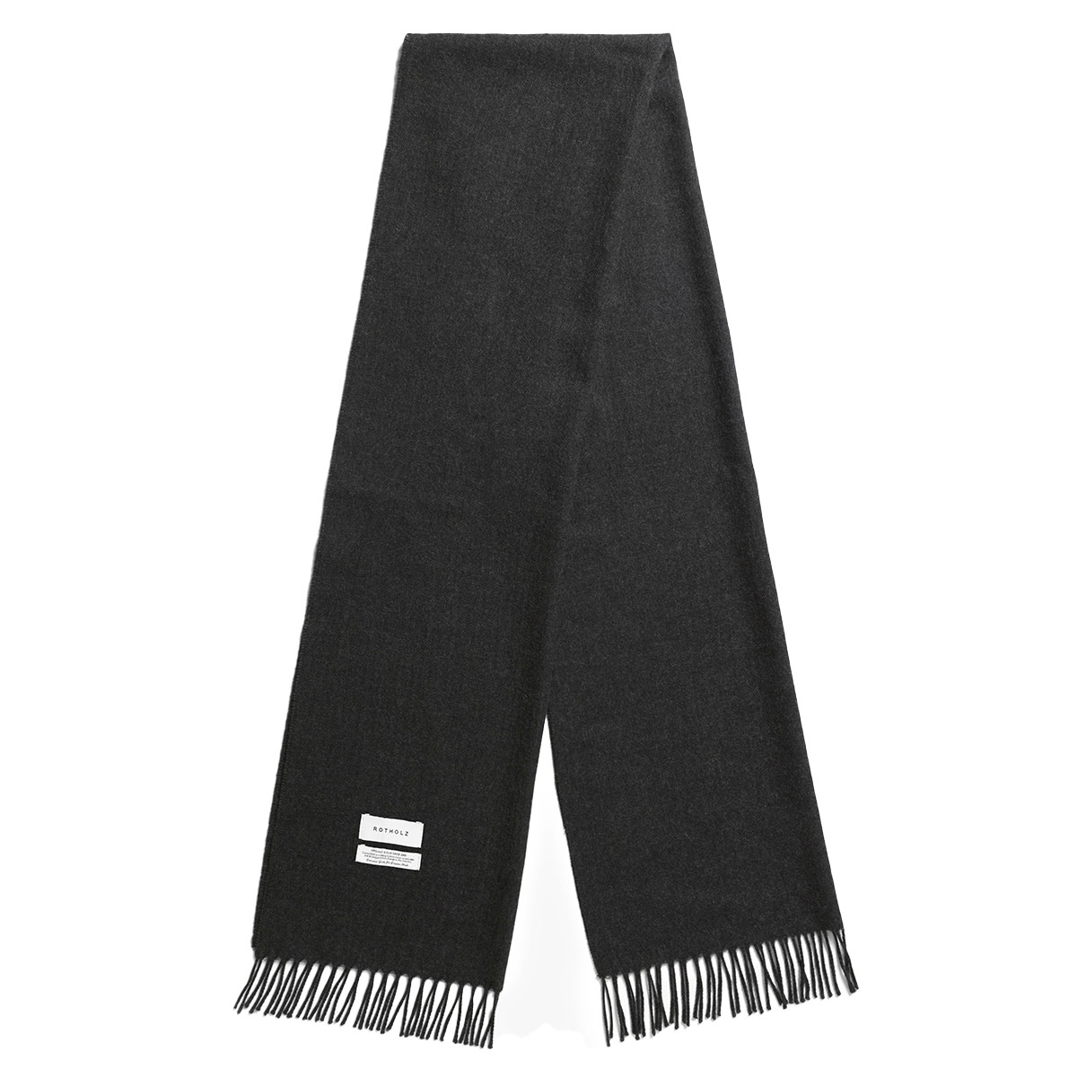 ROTHOLZ Gewebter Merino Schal Unisex Rotholz_WovenMerinoWoolScarf-WarmAnthracite_01