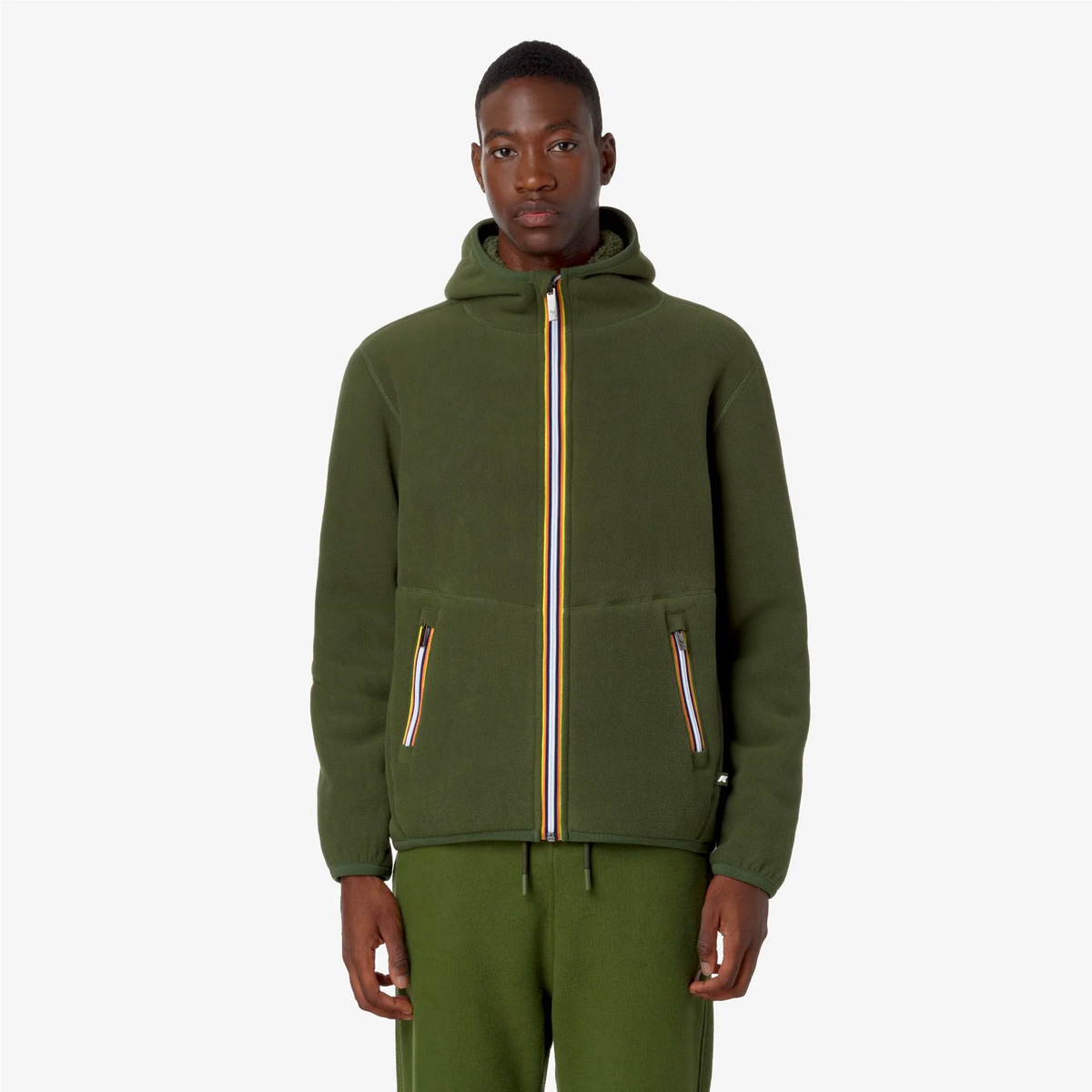K-WAY Jack Sherpa Polar Fleece Double Wendejacke Herren k-way_JACK-SHERPA-POLAR-REVERSIBLE_Jacke_GREEN-C---GREEN-C_04