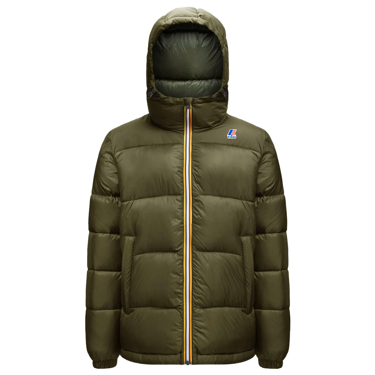 K-WAY Le Vrai 3.0 Claude Heavy Warm Thermo Jacke Unisex K-Way_Le-Vrai-3-0-Claude-heavy-warm_jacket_green-blackish_01