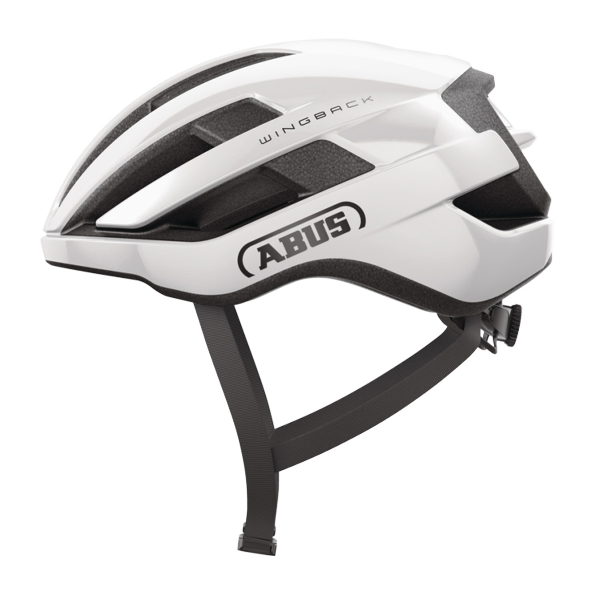 ABUS Helm Wingback Radsport Rennrad Unisex Damen Herren shiny white ABUS Helm Wingback Radsport Rennrad Unisex Damen Herren shiny white Seitenansicht