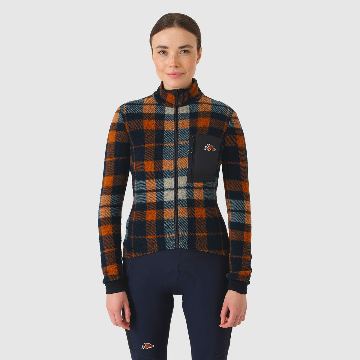 Café du Cycliste Solange Langarm Radtrikot Damen Cafe-du-Cycliste_Solange-Womens-Fleece-Jersey_Nay-Orange_06