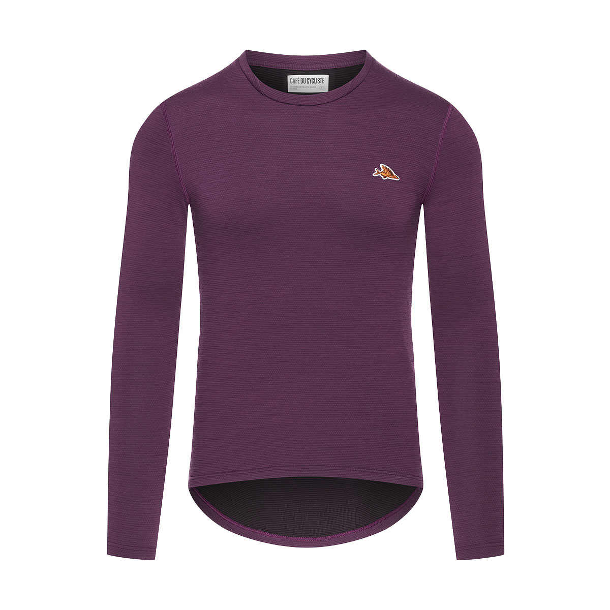 Café du Cycliste Judith Merino Base Layer Langarm Unterhemd Herren Cafe-du-Cycliste_Judith_Base-Layer-Long-Sleeve_Men_Quetsche_01, Bekleidung, Langarm, Ärmel, Pullover, Vlies