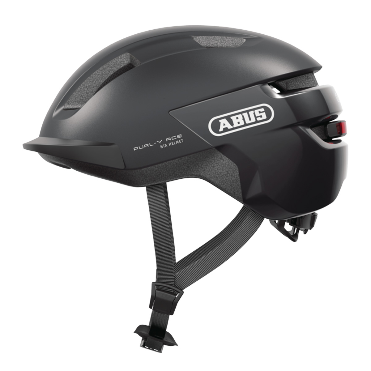 ABUS PURL-Y ACE Helm City Beleuchtung Licht Unisex schwarz ABUS PURL-Y ACE Helm City Beleuchtung Licht Unisex schwarz Seitansicht
