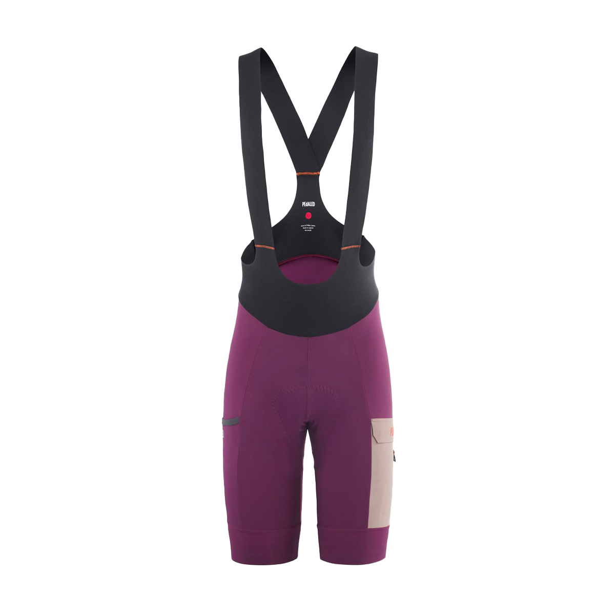 PEdALED Odyssey Cargo Bib Fahrradhose Damen Pedaled-W3SBBOD-Women_ODYSSEY_BIBSHORTS_PURPLE_front