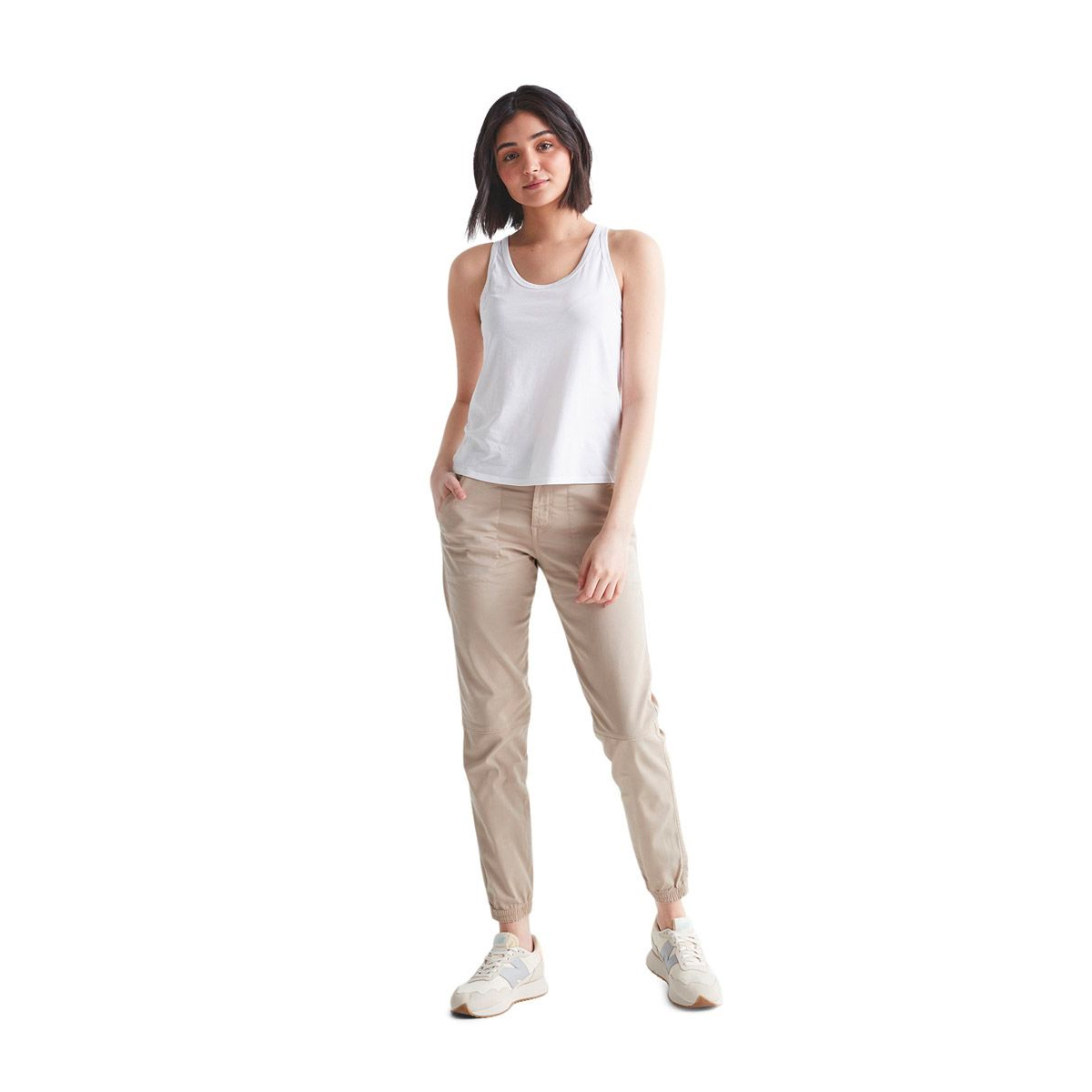 DUER Live Free High Waist Jogginghose Damen Duer-WJTS1200-Live-Lite-High-Rise-Jogger-Almond-m1