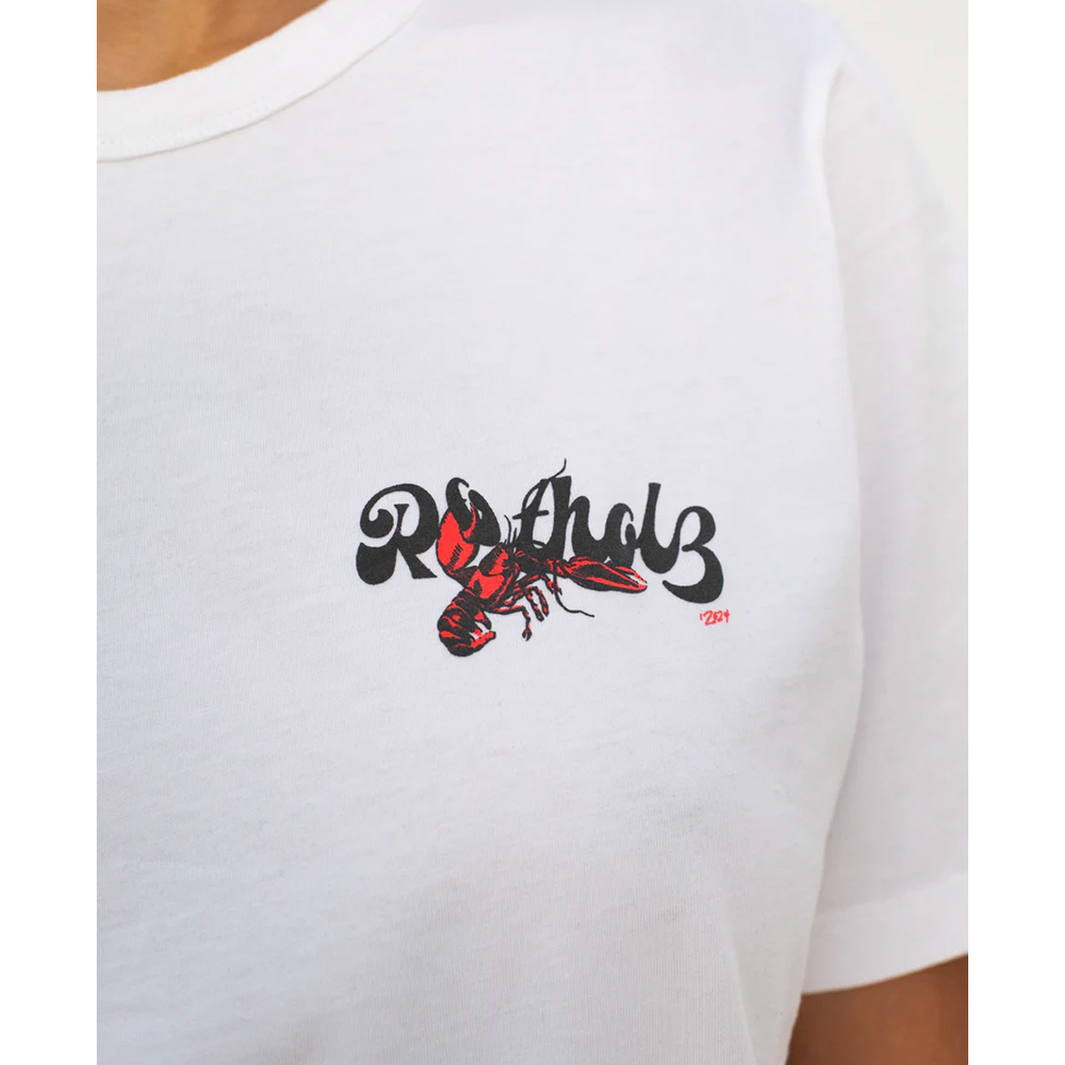 ROTHOLZ Lobster Logo T-Shirt Unisex Rotholz_LobsterLogoT-ShirtOrganicCotton-ClassicWhite_07