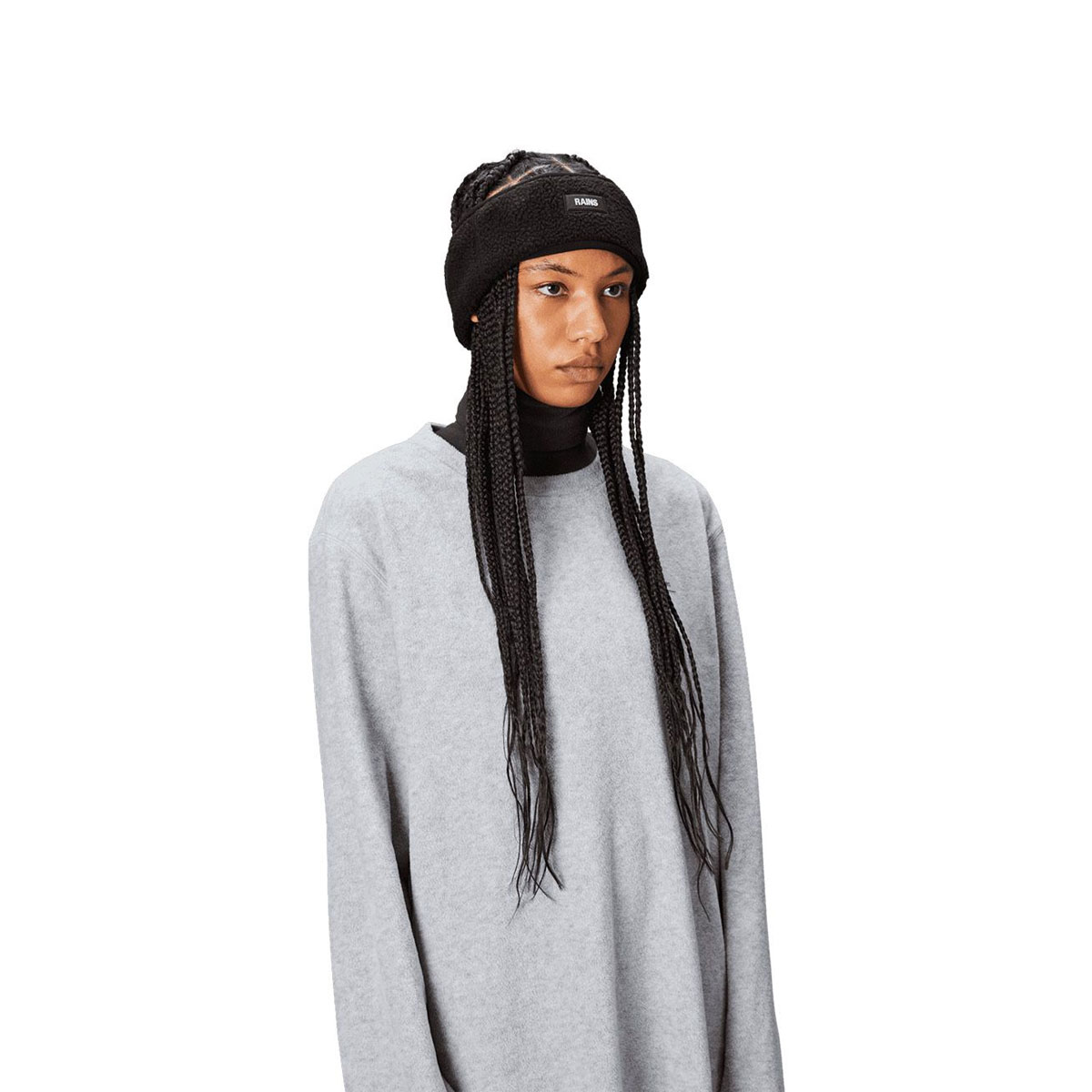 RAINS T1 Fleece Stirnband Rains_Fleece-Headband-T1_black_02