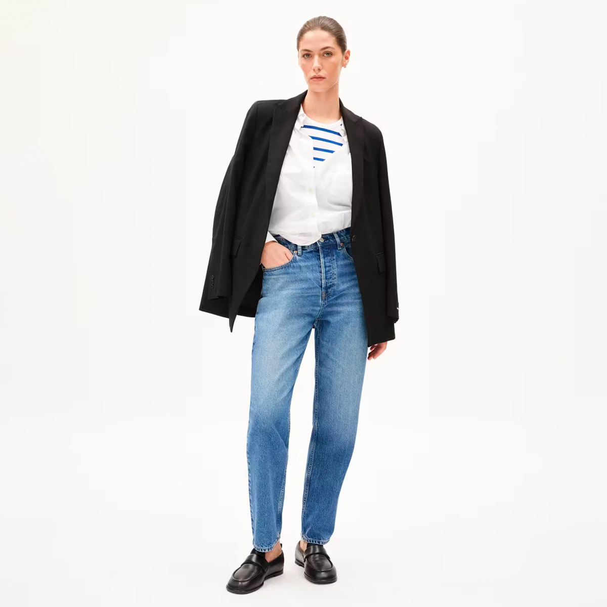 ARMEDANGELS Aaikala High Waist Straight Leg Jeans Damen Armedangels_AAIKALA-Jeans_Damen_Crunchy_02