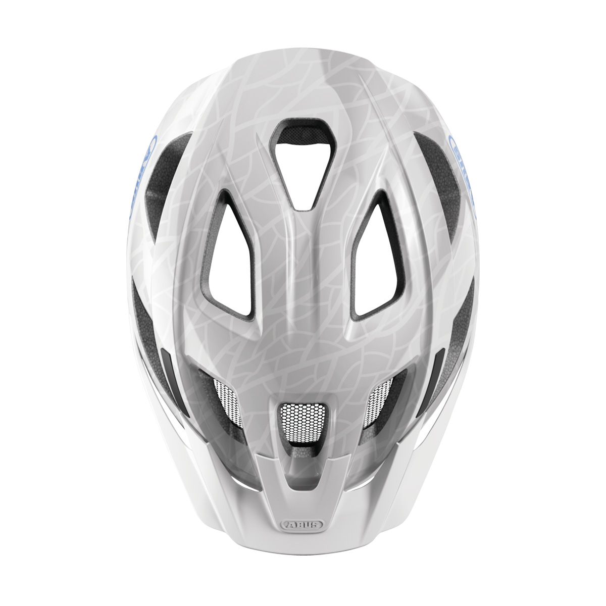 ABUS ADURO 3.0 Fahrradhelm mit Schild Trekking City Unisex white art weiss ABUS ADURO 3.0 Fahrradhelm mit Schild Trekking City Unisex white art weiss von oben