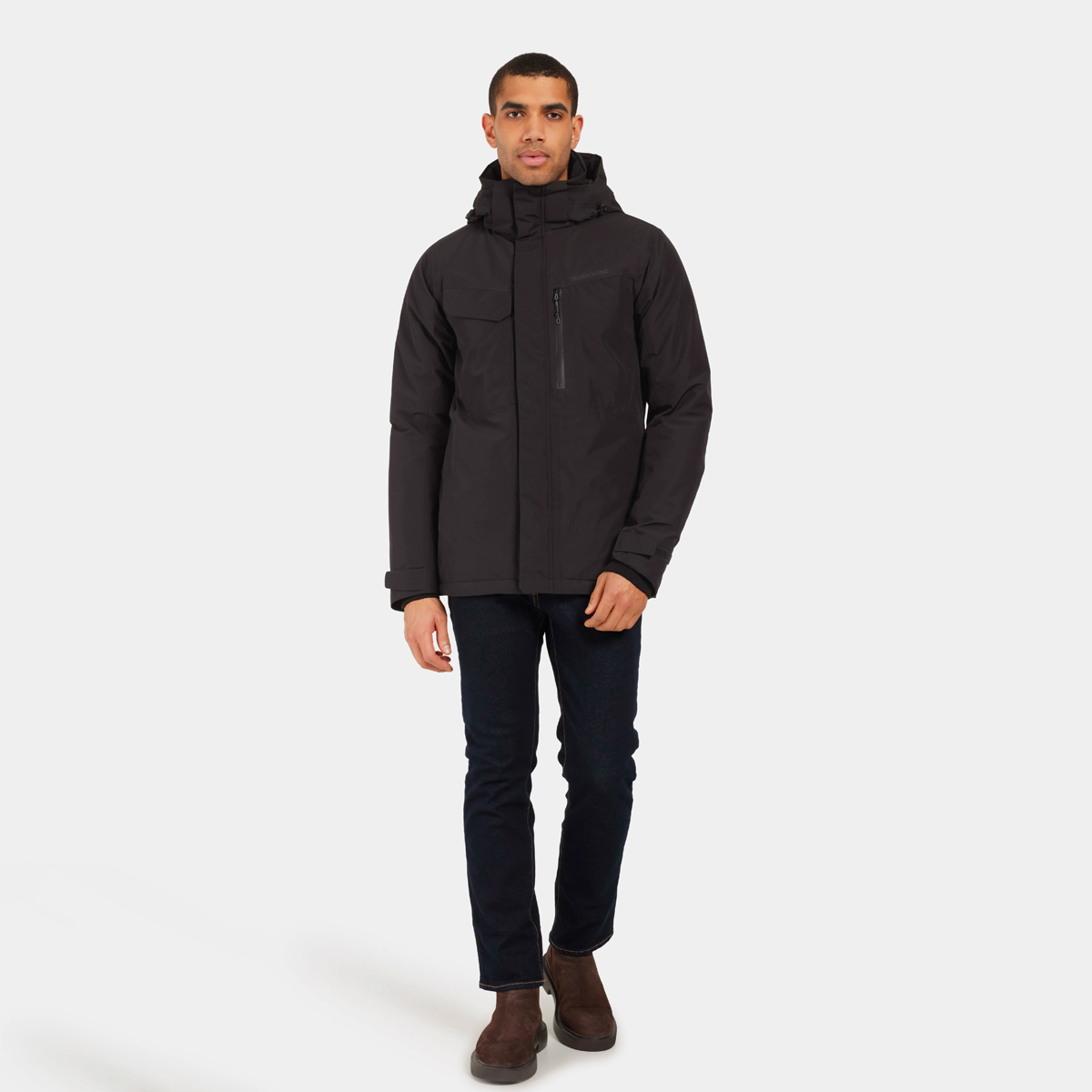 Didriksons STEFAN Wetterfeste Jacke Herren Didriksons_Stefan-Jacket_Unisex_Black_03, Mantel, Jacke, Erwachsener, Mann, Person