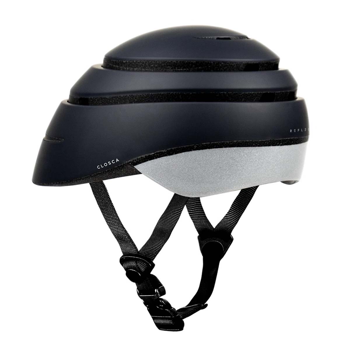 CLOSCA Loop Reflective Fahrrad Falthelm Closca-Loop-Reflective-graphite-seitlich-hinten
