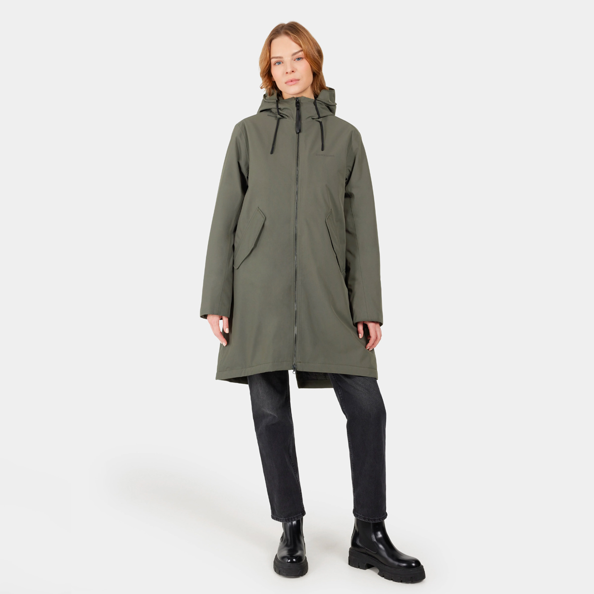 Didriksons FIA Parka Regenjacke Damen Didriksons_Fia-Parka_Women_Deep-Green_03
