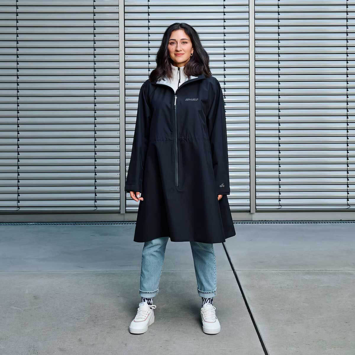 GENVELO Regenponcho, Damen, schwarz